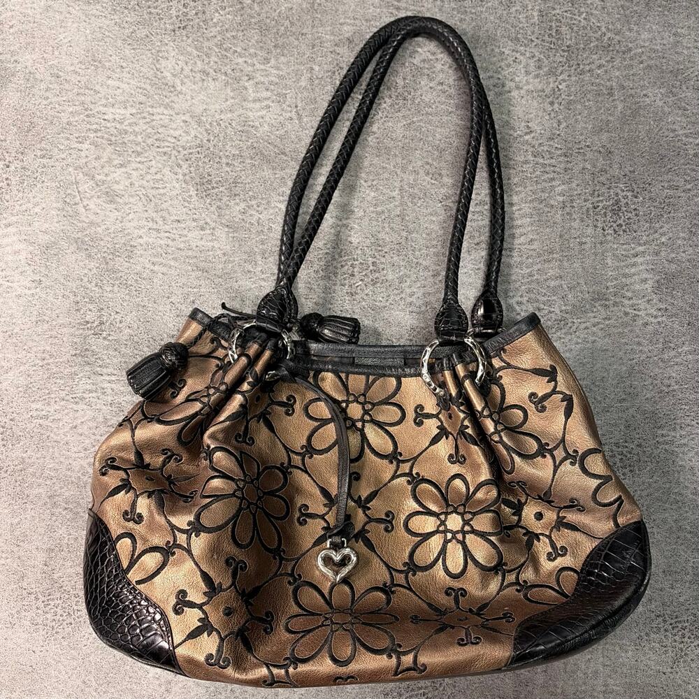 Brighton Bronze Vintage Floral Shoulder Bag